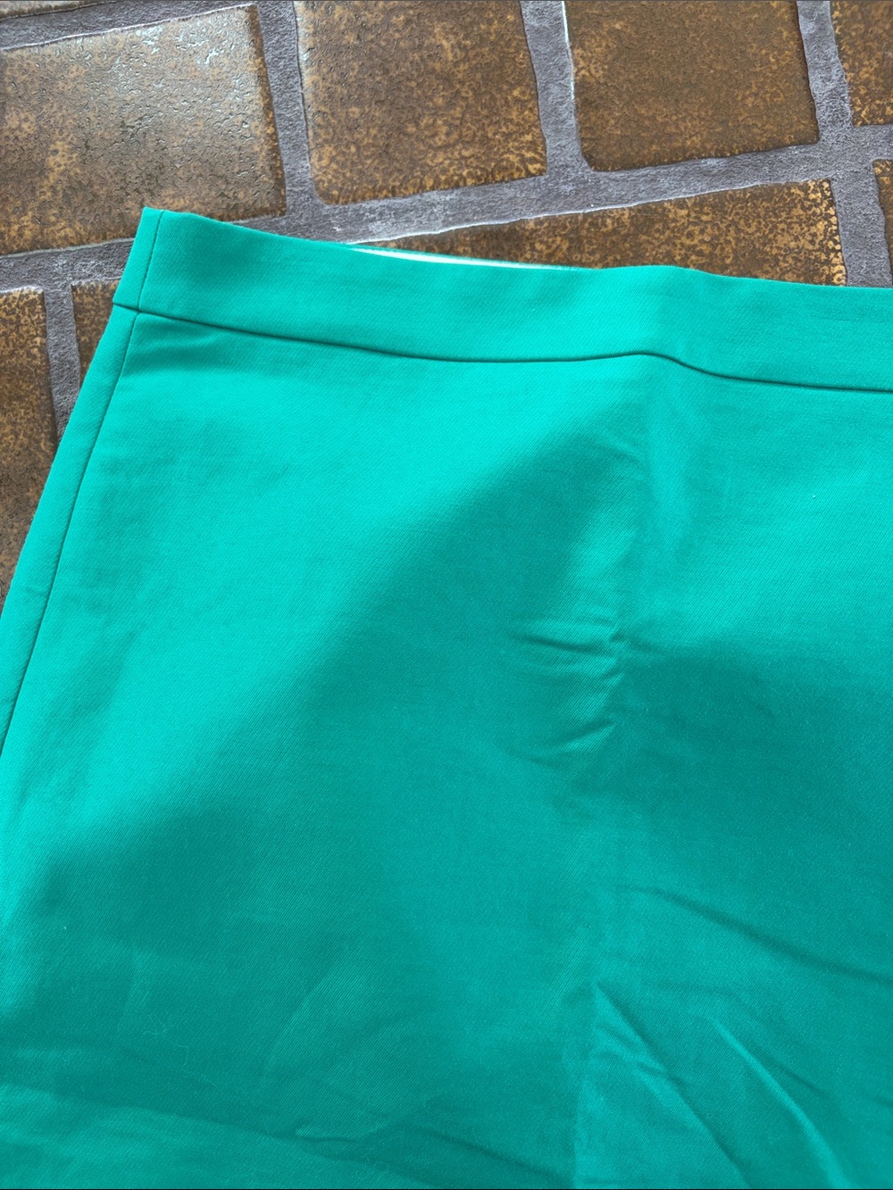 NWT J. Crew Green Classic Cotton Pencil Skirt - Picture 5 of 16
